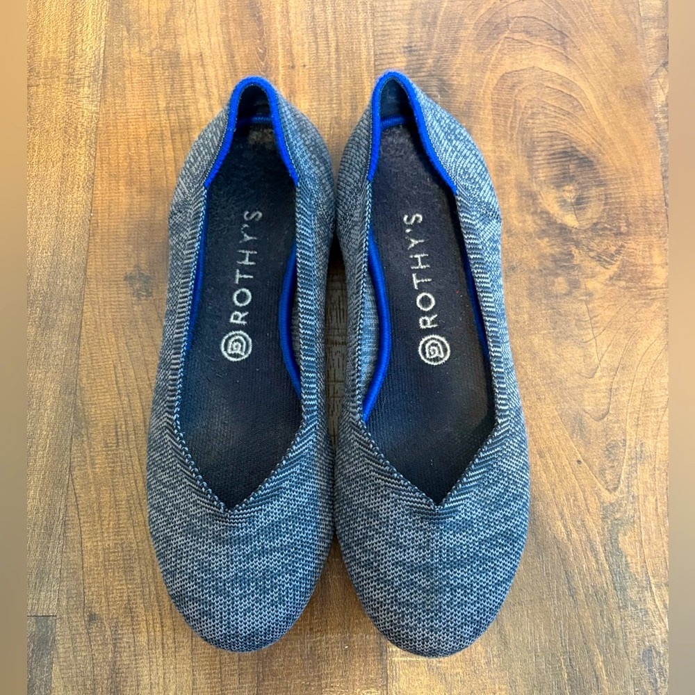 Rothy's Women’s Grey Heather Flats Round Toe Size 9.5